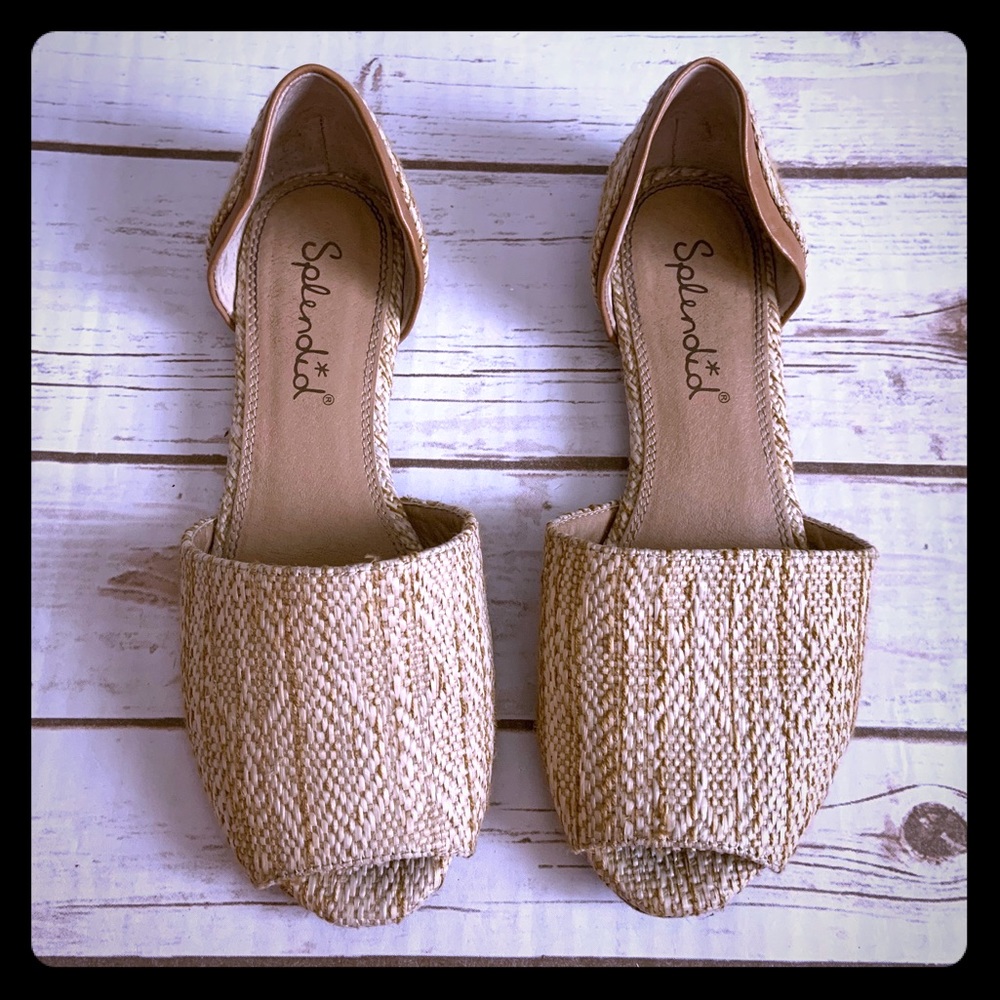 Splendid rafia leather sandals